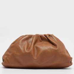 Bottega Veneta Brown Leather Classic Pouch