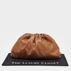 Bottega Veneta Brown Leather Classic Pouch