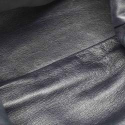 Pre Owned Bottega Veneta Black Intrecciato Leather Classic Pouch