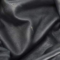 Pre Owned Bottega Veneta Black Intrecciato Leather Classic Pouch