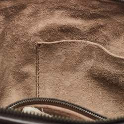 Pre Owned Bottega Veneta Dark Brown Intrecciato Leather Nodini Crossbody Bag