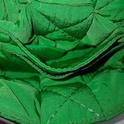 Pre Owned Bottega Veneta Green Candy Padded Cassette Bag