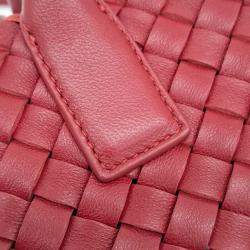 Bottega Veneta Red Leather Cabat Mini Bag