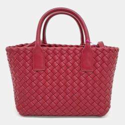 Bottega Veneta Red Leather Cabat Mini Bag