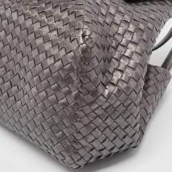 مملوكة مسبقًا Bottega Veneta Metallic Intrecciato Leather Cesta Tote