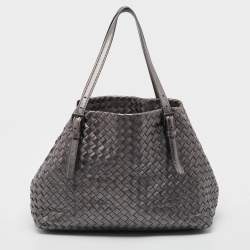 مملوكة مسبقًا Bottega Veneta Metallic Intrecciato Leather Cesta Tote