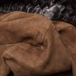 مملوكة مسبقًا Bottega Veneta Metallic Intrecciato Leather Cesta Tote