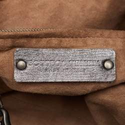 مملوكة مسبقًا Bottega Veneta Metallic Intrecciato Leather Cesta Tote