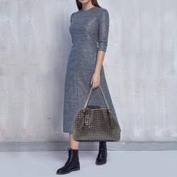 مملوكة مسبقًا Bottega Veneta Metallic Intrecciato Leather Cesta Tote