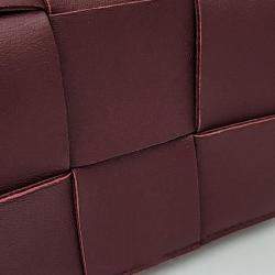 Bottega Veneta Burgundy Maxi Intrecciato Cassette Crossbody Bag