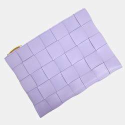 Bottega Veneta Purple Leather Clutch 