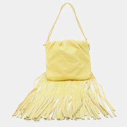 Bottega Veneta Yellow Nappa The Fringe Shoulder Bag