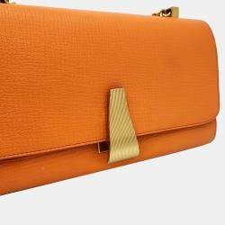 Bottega Veneta Orange Leather Medium BV Angle Shoulder Bag 