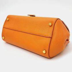 Bottega Veneta Orange Leather Medium BV Angle Shoulder Bag 