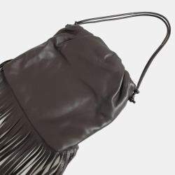 Bottega Veneta Brown Leather Fringe Shoulder Bag 