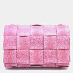 Bottega Veneta Pink Rubber Cassette Shoulder Bag