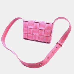 Bottega Veneta Pink Rubber Cassette Shoulder Bag