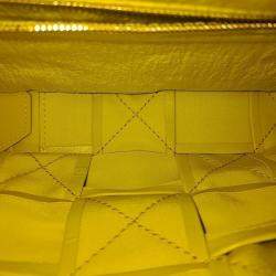 Bottega Veneta Yellow Leather Cassette Shoulder Bag