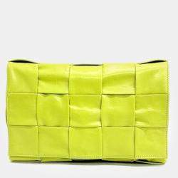 Bottega Veneta Yellow Leather Cassette Shoulder Bag