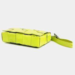 Bottega Veneta Yellow Leather Cassette Shoulder Bag