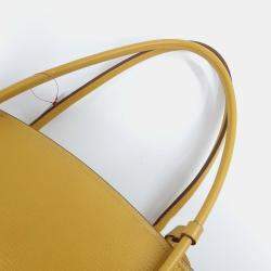 Bottega Veneta Yellow Leather Arco Medium Shoulder Bag