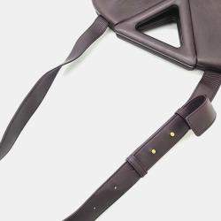 Bottega Veneta Brown Leather Point Medium Top Handle Bag