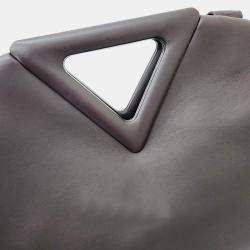Bottega Veneta Brown Leather Point Medium Top Handle Bag