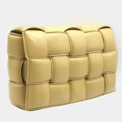 Bottega Veneta Yellow Leather Padded Cassette Shoulder Bag