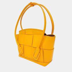 Bottega Veneta Orange Leather Arco Small Tote Bag