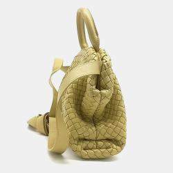 Bottega Veneta Beige Intrecciato Leather Small Top Handle bag