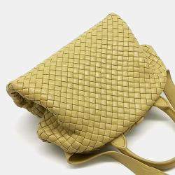 Bottega Veneta Beige Intrecciato Leather Small Top Handle bag