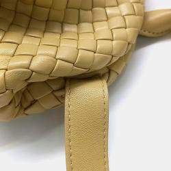 Bottega Veneta Beige Intrecciato Leather Small Top Handle bag