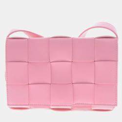 Bottega Veneta Pink Leather Cassette Shoulder Bag