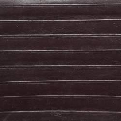 Pre Owned Bottega Veneta Dark Burgundy Intrecciato Leather Zip Card Holder