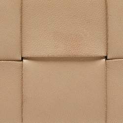 Bottega Veneta Cream Intrecciato Leather Cassette Flat Card Holder