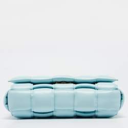 Bottega Veneta Light Blue Padded Leather Cassette Shoulder Bag