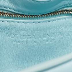 Bottega Veneta Light Blue Padded Leather Cassette Shoulder Bag