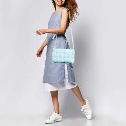 Bottega Veneta Light Blue Padded Leather Cassette Shoulder Bag