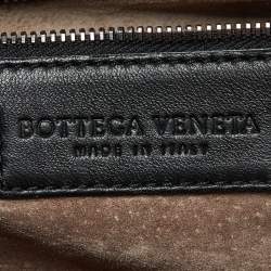 Pre Owned Bottega Veneta Black Intrecciato Nappa Leather Nodini Crossbody Bag