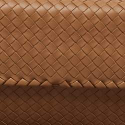 Pre Owned Bottega Veneta Brown Intrecciato Leather Medium Olimpia Shoulder Bag