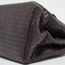 Bottega Veneta Dark Brown Intrecciato Leather Medium Roma Tote