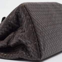 Bottega Veneta Dark Brown Intrecciato Leather Medium Roma Tote