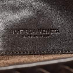 Bottega Veneta Dark Brown Intrecciato Leather Medium Roma Tote