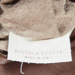 Pre Owned حقيبة هوبو بوتيغا فينيتا بيسبول جلد كيرفو أزرق كبيرة