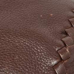 Pre Owned حقيبة هوبو بوتيغا فينيتا بيسبول جلد كيرفو أزرق كبيرة