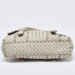 Pre Owned Bottega Veneta Cream Intrecciato Leather Vivo Cervo Satchel