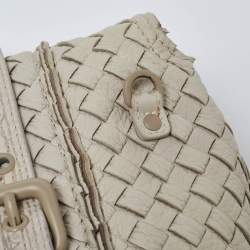 Pre Owned Bottega Veneta Cream Intrecciato Leather Vivo Cervo Satchel