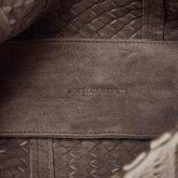 Pre Owned Bottega Veneta Cream Intrecciato Leather Vivo Cervo Satchel