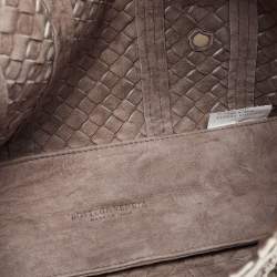 Pre Owned Bottega Veneta Cream Intrecciato Leather Vivo Cervo Satchel