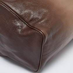 Bottega Veneta Brown Ombre Leather Brera Bowler Bag